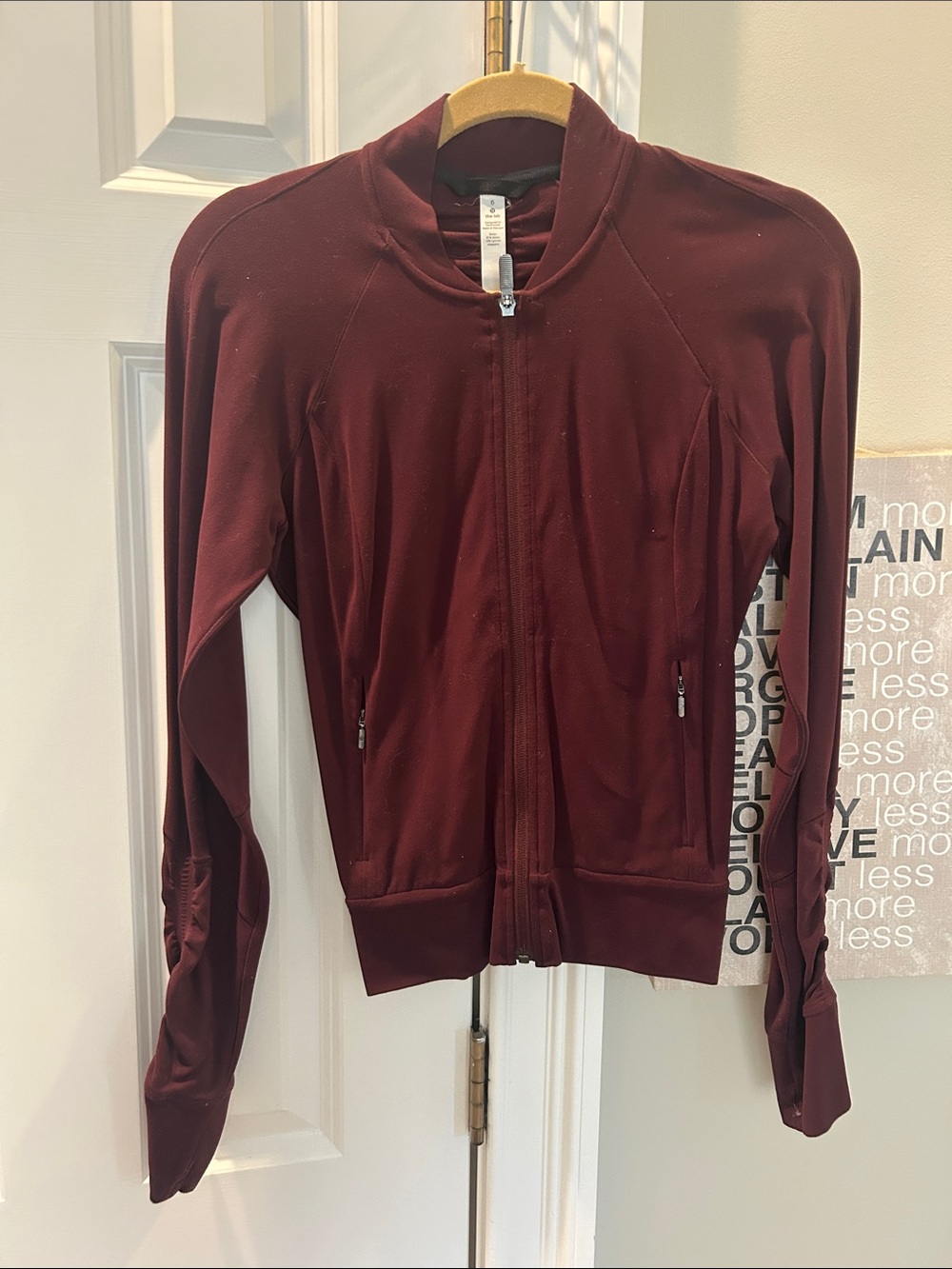 Lulu lemon Women’s Burgundy Zip-Front Jacket - Lightweight Athletic Layer